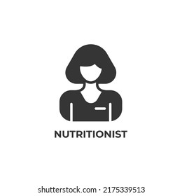 icono del vector nutricionista. signo plano relleno para concepto móvil y diseño web. Símbolo, ilustración del logotipo. Gráficos vectoriales