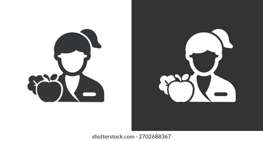 Icono de nutricionistas. Icono de la serie de glifos sólidos