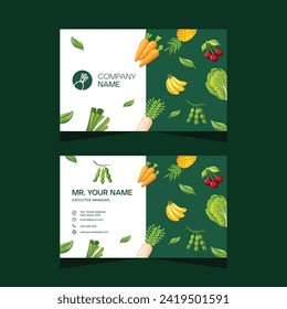 Nutritions business card template design