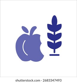 Nährwertsymbole. einfarbiger Vektor