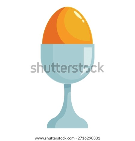 Nutritious breakfast with boiled egg served in egg cup, perfect start to the day