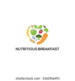 Nutritious Breakfast logo designs template, healthy and lifestyle logo inspirations