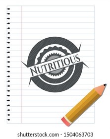 Nutritious draw (pencil strokes). Vector Illustration. Detailed.