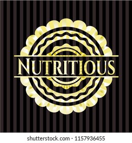 Nutritious gold badge or emblem