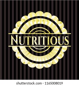 Nutritious gold shiny emblem