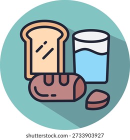 Nutritious Meals Icon isometric Vector Illustration