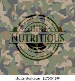 Nutritious on camouflage pattern