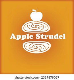 Nutritious sweet dessert with apple slices - Apple Strudel