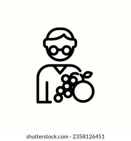 nutrititionists, dietitian icon, isolated icon in light background, perfect for website, blog, logo, graphic design, social media, UI, mobile app