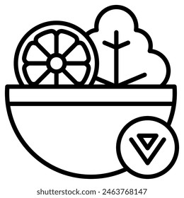 NutriVibe icon line vector illustration