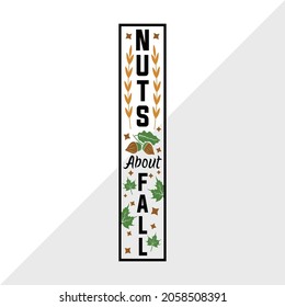 Nuts About Fall, Holiday Printable Vector Illustration