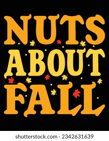 Nuts about fall T-shirt Print Template