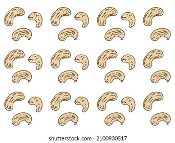 nuts abstract pattern  vector illustration 