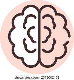 Alergia de nueces, ilustración o icono, vector sobre fondo blanco.