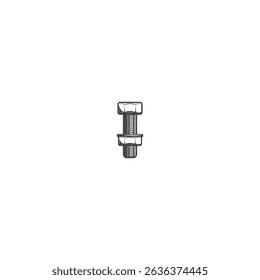 nuts and bolts Icon flat vector design