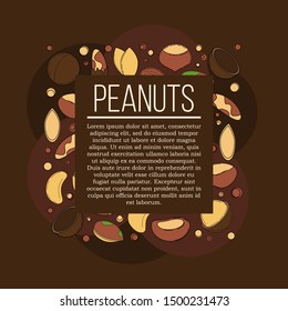 Nuts card concept. Vector illustration for design and web,