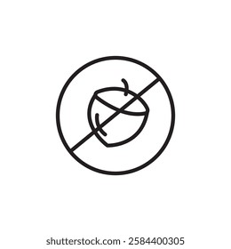 nuts free icon black and white vector outline sign