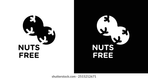 nuts free icon logo set vector