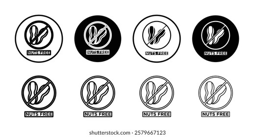 nuts free icon Outline thin set pack series