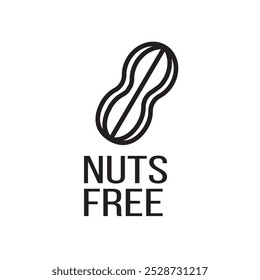nueces icono gratis Vector de contorno para Web ui