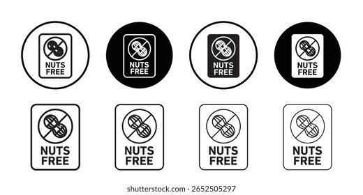 nuts ícone livre simples contorno vetor sinal