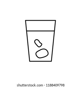 nuts in glass icon. Element of fast food for mobile concept and web apps icon. Thin line icon for website design and development, app development