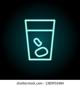 nuts in glass neon icon. Elements of fast food set. Simple icon for websites, web design, mobile app, info graphics