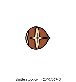 Nuts Icon Isolated On White Background
