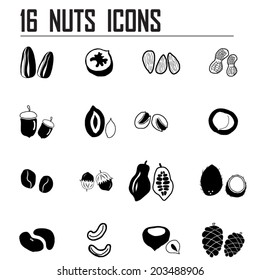 Nuts icon set