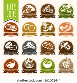 Nuts icon set