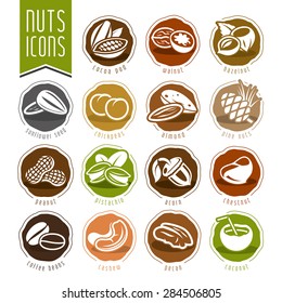 Nuts icon set