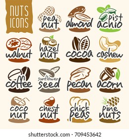 Nuts icon set