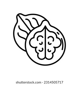 Nuts icon in vector. Illustration