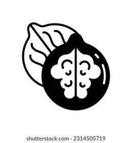Nuts icon in vector. Illustration