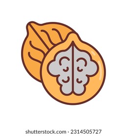 Nuts icon in vector. Illustration