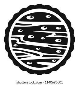 Nuts on cake icon. Simple illustration of nuts on cake vector icon for web design isolated on white background