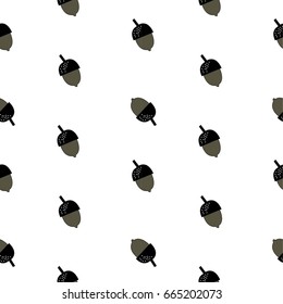 nuts pattern seamless pattern  white background vector illustration
