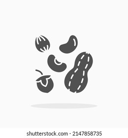 nuts seed glyph icon. Can be used for digital product, presentation, print design and more.