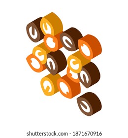 nuts seeds icon vector. isometric nuts seeds sign. color isolated symbol illustration
