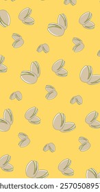 Nuts or seeds pattern background. Cartoon style of nuts or seeds. Perfect for fabric, textile, wallpaper, decor, print or packaging of products. SSTKbackgrounds
