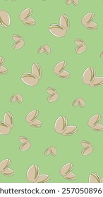 Nuts or seeds pattern background. Cartoon style of nuts or seeds. Perfect for fabric, textile, wallpaper, decor, print or packaging of products. SSTKbackgrounds
