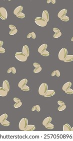 Nuts or seeds pattern background. Cartoon style of nuts or seeds. Perfect for fabric, textile, wallpaper, decor, print or packaging of products. SSTKbackgrounds
