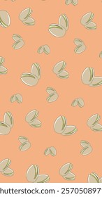 Nuts or seeds pattern background. Cartoon style of nuts or seeds. Perfect for fabric, textile, wallpaper, decor, print or packaging of products. SSTKbackgrounds
