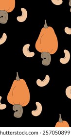 Nuts or seeds pattern background. Cartoon style of nuts or seeds. Perfect for fabric, textile, wallpaper, decor, print or packaging of products. SSTKbackgrounds
