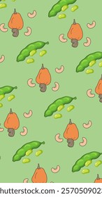 Nuts or seeds pattern background. Cartoon style of nuts or seeds. Perfect for fabric, textile, wallpaper, decor, print or packaging of products. SSTKbackgrounds
