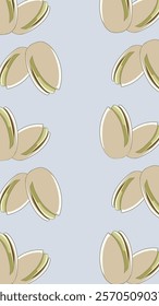 Nuts or seeds pattern background. Cartoon style of nuts or seeds. Perfect for fabric, textile, wallpaper, decor, print or packaging of products. SSTKbackgrounds
