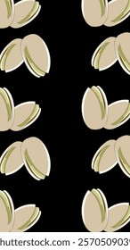 Nuts or seeds pattern background. Cartoon style of nuts or seeds. Perfect for fabric, textile, wallpaper, decor, print or packaging of products. SSTKbackgrounds
