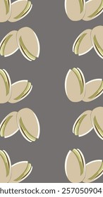 Nuts or seeds pattern background. Cartoon style of nuts or seeds. Perfect for fabric, textile, wallpaper, decor, print or packaging of products. SSTKbackgrounds
