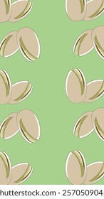 Nuts or seeds pattern background. Cartoon style of nuts or seeds. Perfect for fabric, textile, wallpaper, decor, print or packaging of products. SSTKbackgrounds
