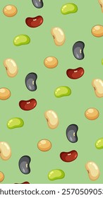 Nuts or seeds pattern background. Cartoon style of nuts or seeds. Perfect for fabric, textile, wallpaper, decor, print or packaging of products. SSTKbackgrounds
